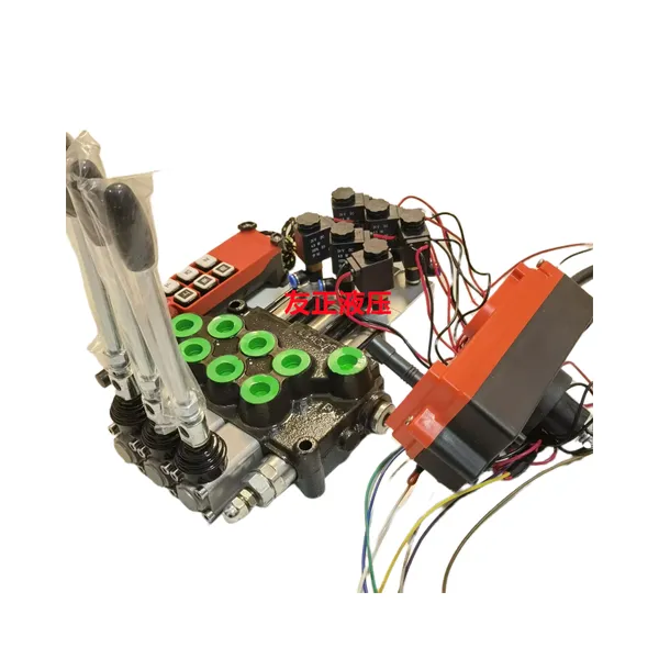 1-16 Air Controlled Multi-channel Directional Valve With Wireless Remote Control Flow 20-200 Liters Garbage Truck Distributor Air Controlled Hydraulic Valve