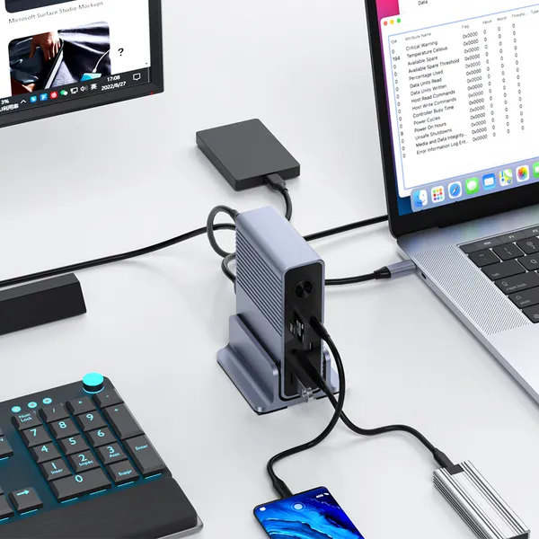 14-in-1 Multi-functional Docking Station Laptop Port Dock photo-3