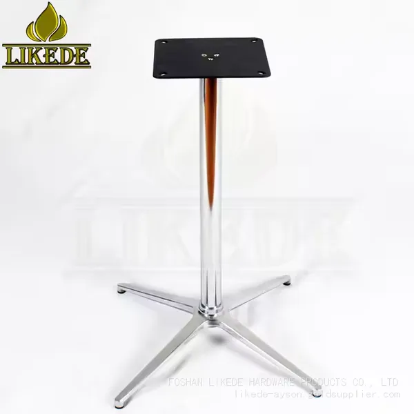 Morden Design Round Restaurant Dining Table Black With Metal Base for Cafe Use photo-5