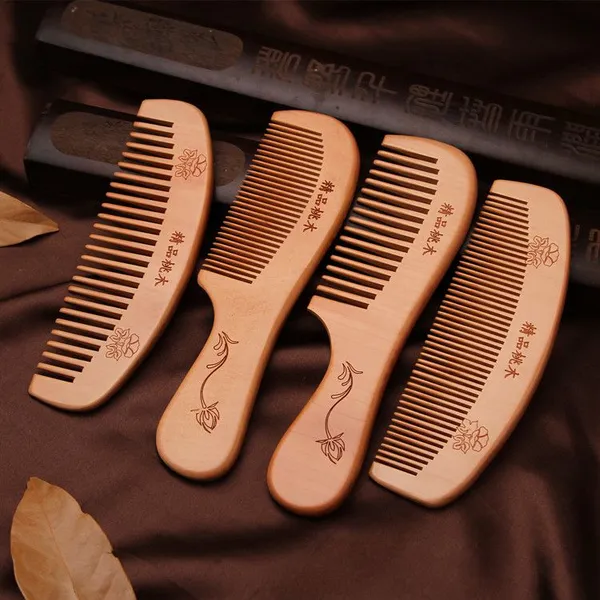 Large Anti-static Mahogany Comb Free Logo Gift Comb photo-4