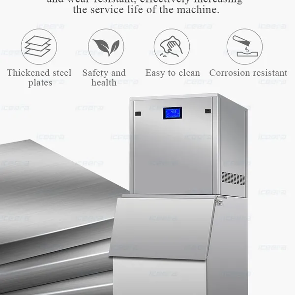 Factory Direct 200KG Dry Flake Ice Machine Air Cooling Low Energy Consumption Industrial Ice Making Machine With Ice Storage Bin photo-5