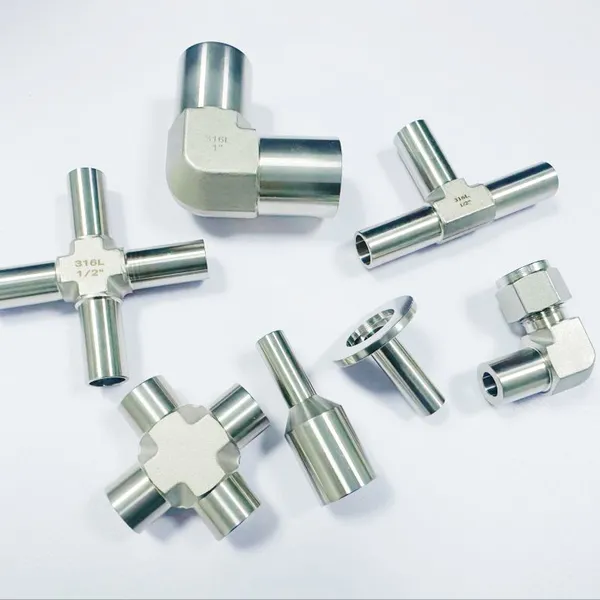 Industrial Stainless Steel Welded Cross Fitting Four-Way Welded Pipe Connector for Pipeline Diversion