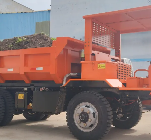 12-Ton Double Hydraulic Jack Self-Tipping Underground Mine Roadway Ore Transport Vehicle photo-2