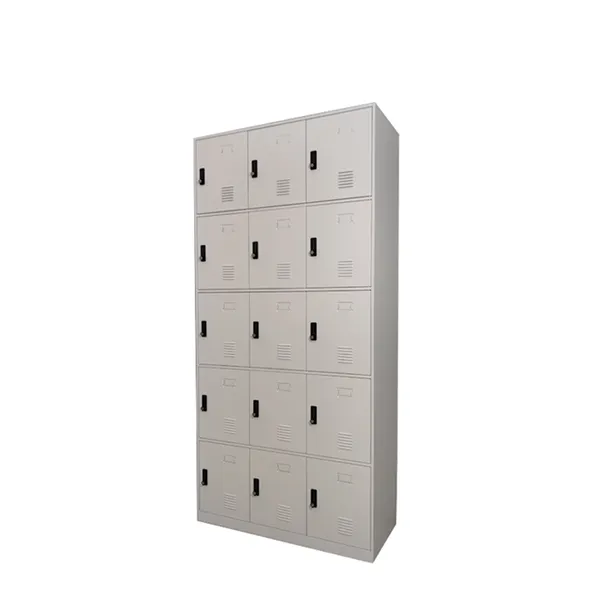 White 15 Doors Steel Gym Locker Customized Office School Metal Cabinet With Combination Lock photo-4