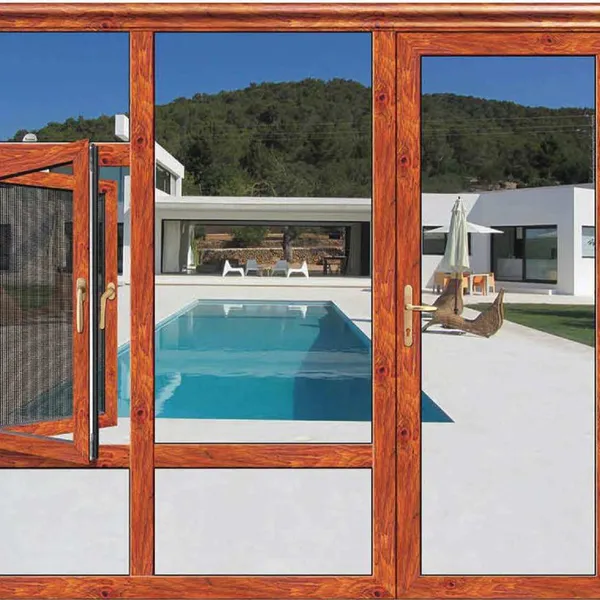 SUNFREE 70 Series Thermal Break Aluminum Casement Swing Door, Custom Residential Balcony Glass Door