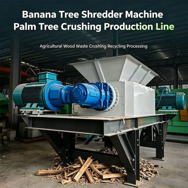Banana Tree Shredder Machine Palm Tree Crushing Production Line for Agricultural Wood Waste Crushing Recycling Processing EPC