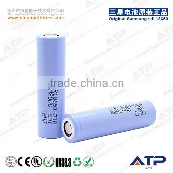 Wholesale 3.7v 3000mAh Samsung 30A 18650 for Laptop Flash Light