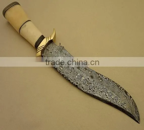 Hand Made Damascus Knife / Hunting Knife / Bowie Knife photo-2