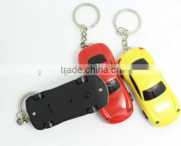 Hot Selling Car Shaped Led Plastic Keychain With Sound photo-3