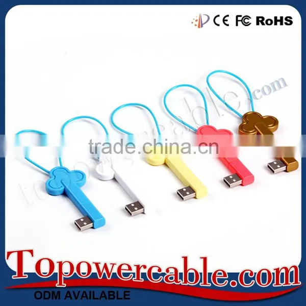 Brand New Multifunction 2 in 1 Charge Data Sync Mini USB Cable Key Chain For Samsung S7 photo-3