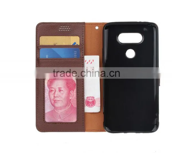 MMT Litchi Grain Wallet Leather Flip Case for LG G5 Photo Frame Holder Leather Case With Card Slot for LG G5 photo-4