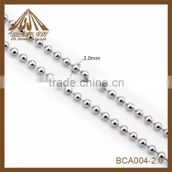 High Quality Nice Silver Color Metal Round Ball Chain photo-2