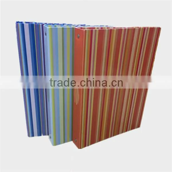 High Quality Office Vertical Stripes a4 Size Paper Cardboard Hand Cover Laminationed File Folder photo-2