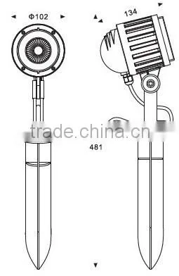 10W 120V 240V Spike LED Garden Light IP65 photo-2