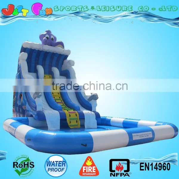 Giant Inflatables Water Slides,ocean Wave Inflatable Pool Slide for Sale photo-3
