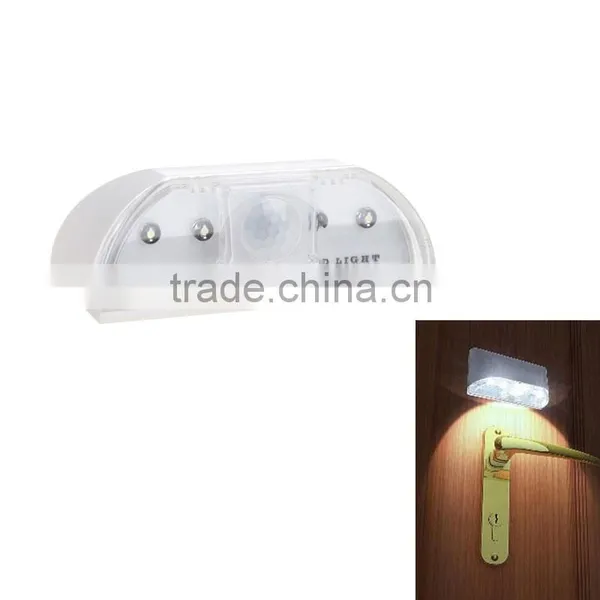 Auto PIR Door Keyhole Motion Sensor Detector LED Night Lights Lamp (Powered by AA Battery) White/Silver/Gold For Choice photo-4