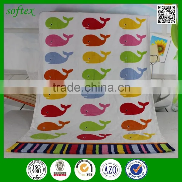 China Factory 100% Cotton Promotional Custom Print Bargain Beach Towels photo-2