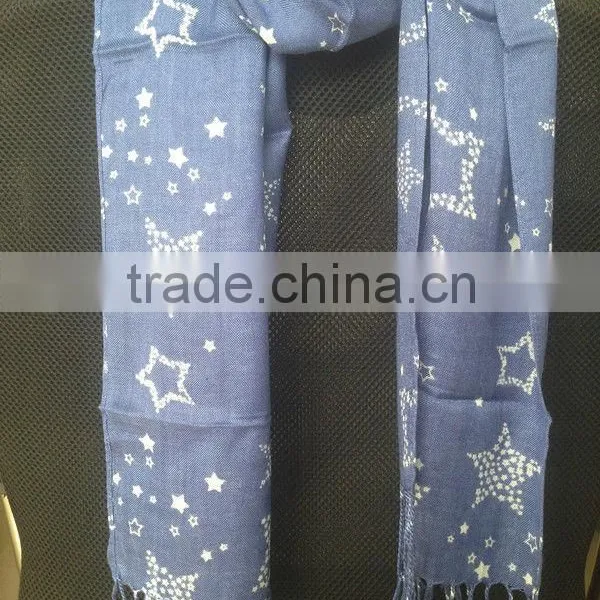 Viscose Pompom Printing Fashion Custom-made OEM Scarf for Promotion photo-2