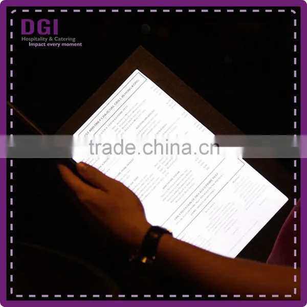 1 Year Warranty Menu Restaurant Leather / Menu Card Printing / Led Backlight Menu (Patent 2014-2-0239452.0)