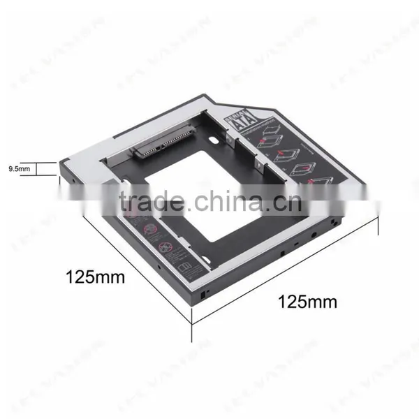 Wholesale Price 9.5mm SATA 2nd HDD SSD 2.5" Hard Drive Caddy for Laptop DVD-ROM Optical Bay Aluminum and Plastic Quality Choice photo-2