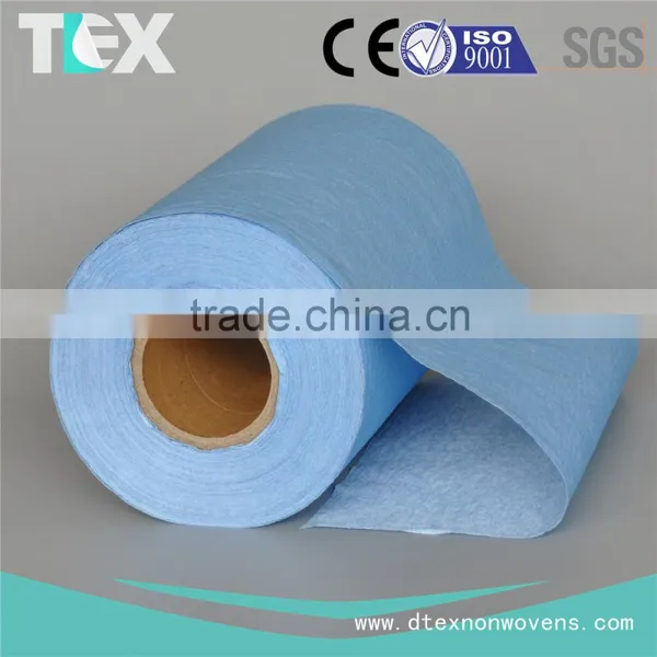 High Water Absorption Cloth Rolls Blue Wiping Paper Cleaning Wipes Nonwoven Fabric photo-2