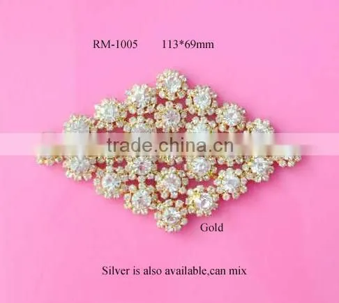 Low MOQ China A Rhinestone Applique for Hair (RM-1005)