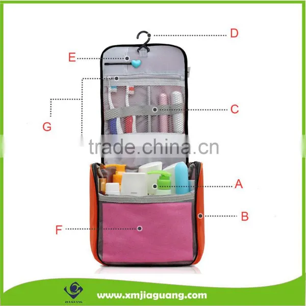 Wholesale Womens Fashion Cosmetic Bag Set Travel Hanging Toiletry Bag