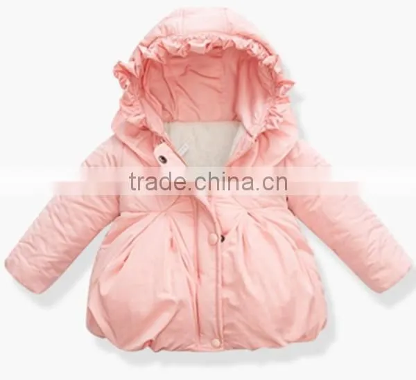 2015 Latest Design Baby Girls Winter Hooded Jacket photo-2