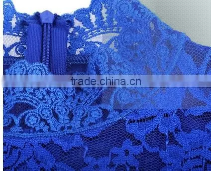 2015 Latest Design Ladies Light Blue Lace Sexy Ladies Underwear Shirt photo-2