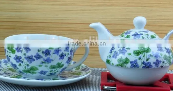2015 Newly Item One Person New Bone China Coffee Pot and Cup photo-6