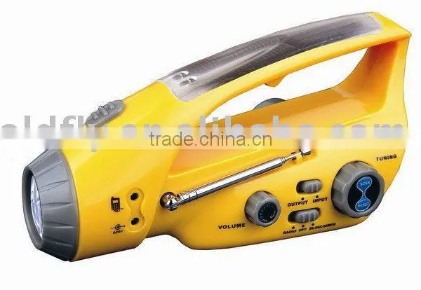 Solar Flashlight (GF-YB008a) (solar Energy Flashlight/solar Led Flashlight)