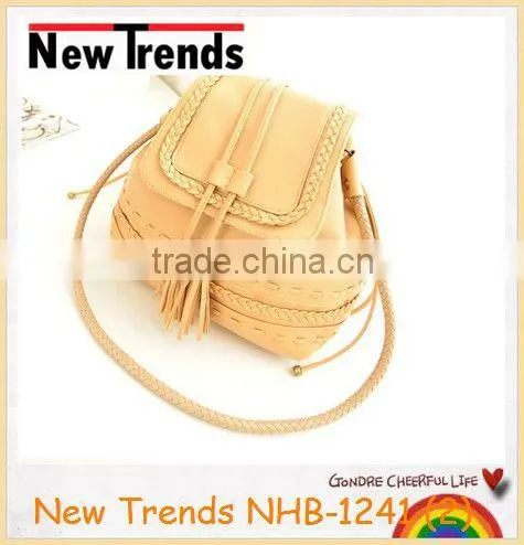 Cream Braid PU Bag and the Tassels