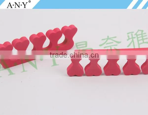 Professional Nail Art Tool Red Sponge Toe Separator Heart Shape photo-6