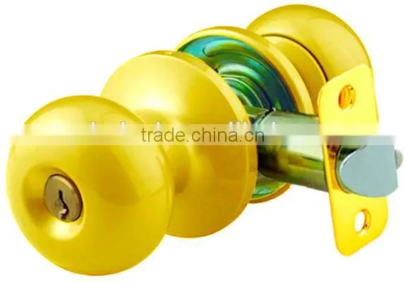 2016 North America Popular Polished Brass Finish Tubular Safe Entry Lock photo-4
