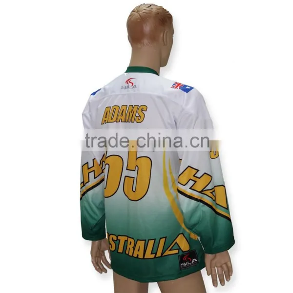 Professional Unique Team Green Sublimation Inline Female Hockey Jerseys photo-2