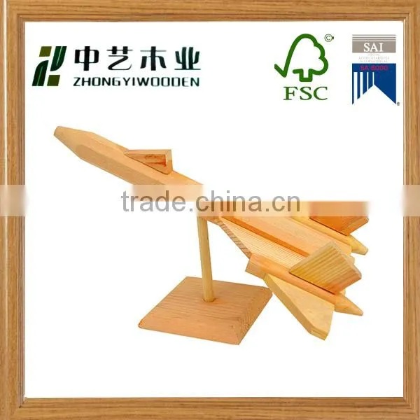 OEM Eco-friendly Assembled Unfinished Pine Small Wooden Plane Toys