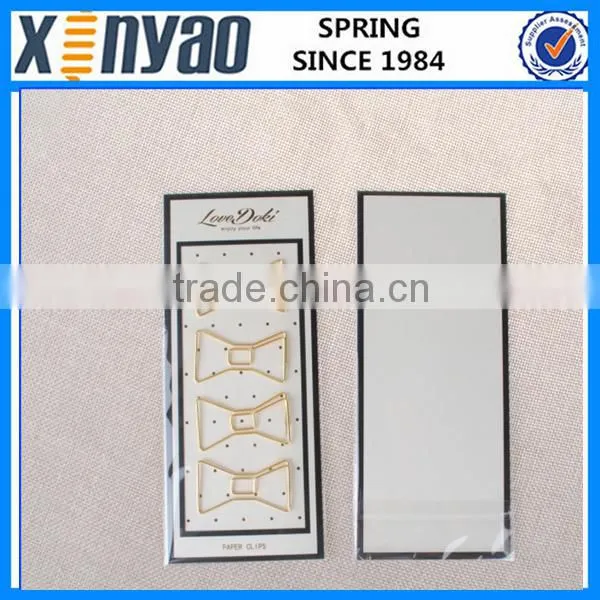 Hight Quality Promotional Gifts Paper Box Custom Logo Metal Bow Shape Paper Clips photo-4