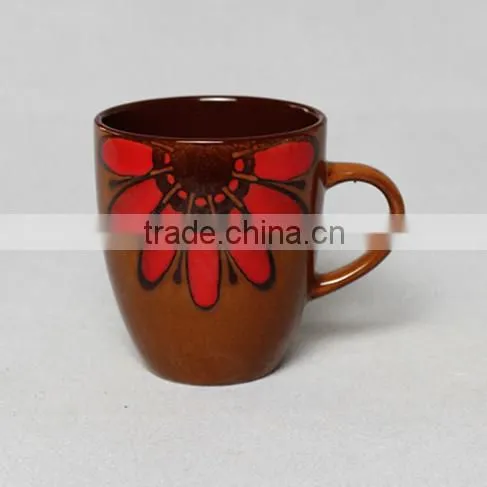 Glazed Drum Shape Stoneware Gift Craft Cup
