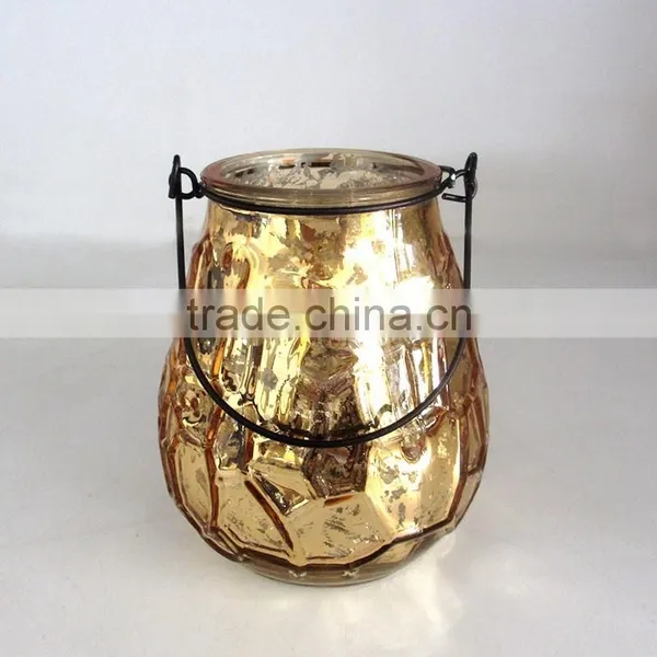 Golden Candle Holder With Metal Clip