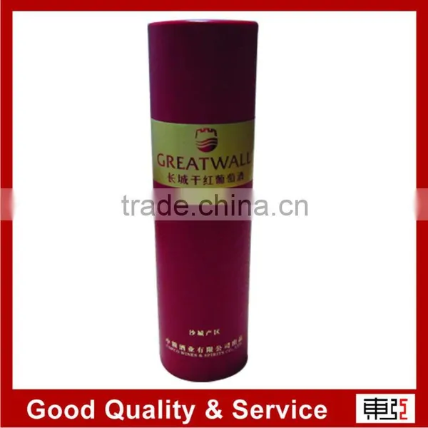 Red Wine Paper Packaging Box in Round Shape