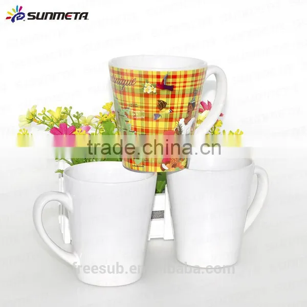 Sunmeta Hot Sale 12oz Conical Ceramic White Sublimation Mug photo-2