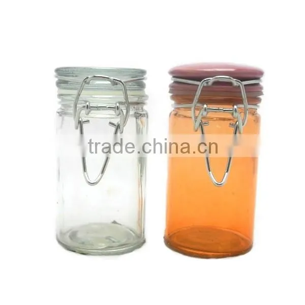 70ml Mini Clear Round Metal Clip Glass Jars photo-4