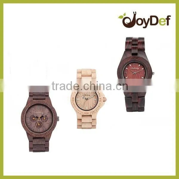 2016 Wooden Watches Wood Brand By Double Quartz Movements Alarm Digital Wooden Watches photo-5