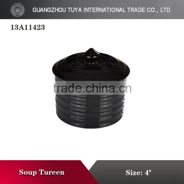 Thread Ceramic Soup Tureen With Lid High Temperatura Color Glaze Soup Tureen photo-3
