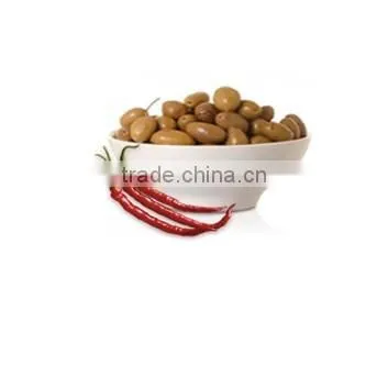Cracked Purple Olives With Cayenne Peppers, High Quality 100% Tunisian Table Olives,Cracked Olives With Peppers 370 ml Glass Jar photo-3