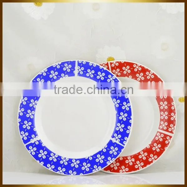 16pc Color Band Ceramic Fine White Porcelain Dinner Sets photo-4