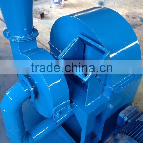 300mm wood log crusher with cyclone and dust collector