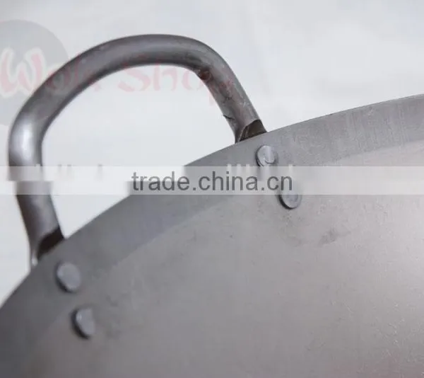Chinese Wooden Handle Carbon Steel Wok photo-3