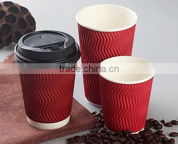 Ripple Wall Style Paper Coffee Cups photo-4