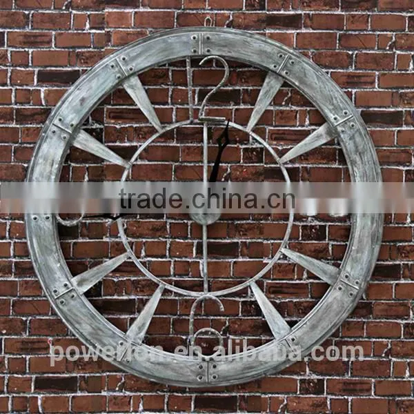 Metal Roman Numeral Clock Home Decor Wall Clocks photo-4